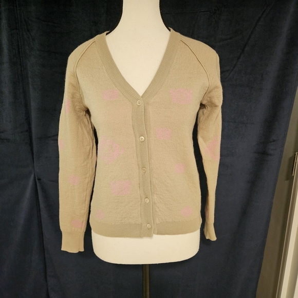 Loewe Sweaters - Loewe Women's Beige and Pink Sweater